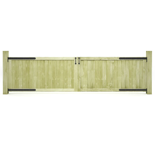 VidaXL Poorten 2 st 300x75 cm geïmpregneerd grenenhout