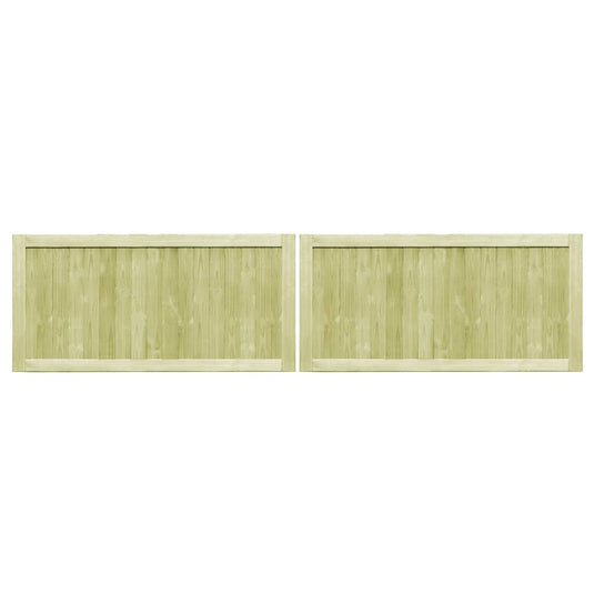 VidaXL Poorten 2 st 300x75 cm geïmpregneerd grenenhout
