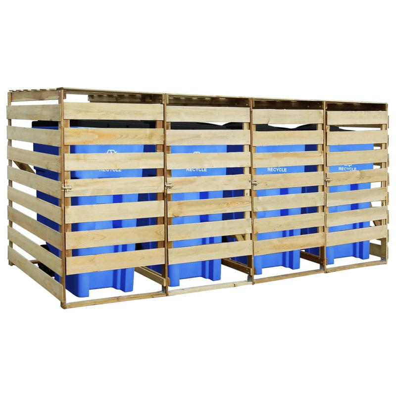 Load image into Gallery viewer, VidaXL Containerberging vierdubbel 240 L geïmpregneerd grenenhout
