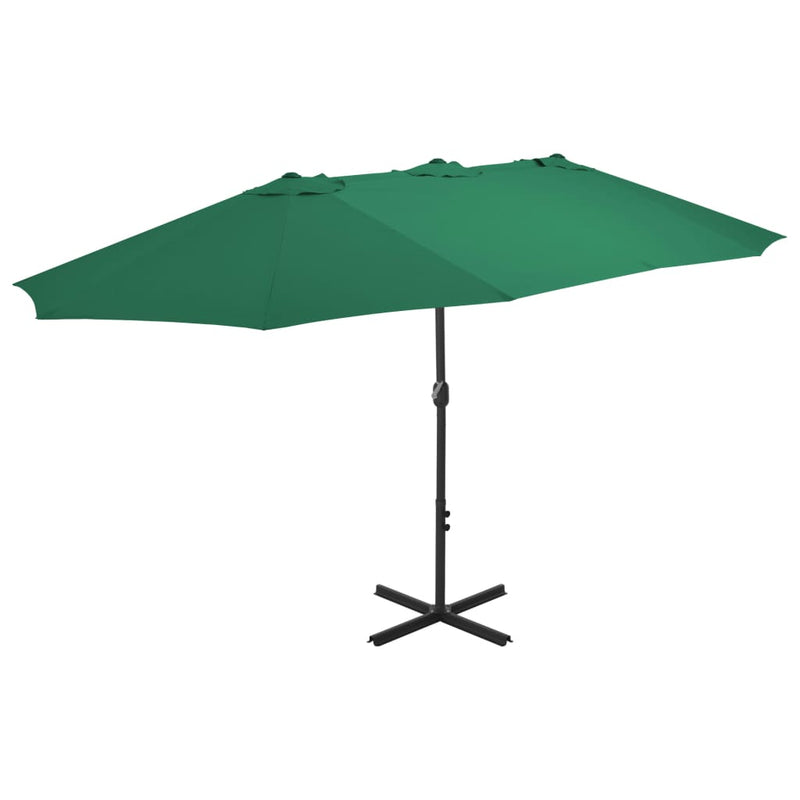 Load image into Gallery viewer, Vidaxl parasol met aluminium paal 460x270 cm groen
