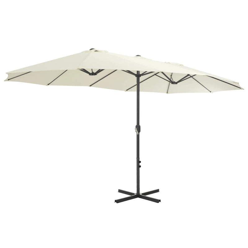 Load image into Gallery viewer, Vidaxl parasol met aluminium paal 460x270 cm zandkleurig
