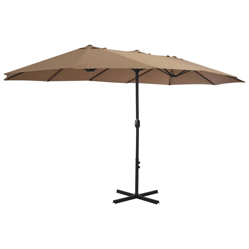 Load image into Gallery viewer, Vidaxl parasol met aluminium paal 460x270 cm taupe
