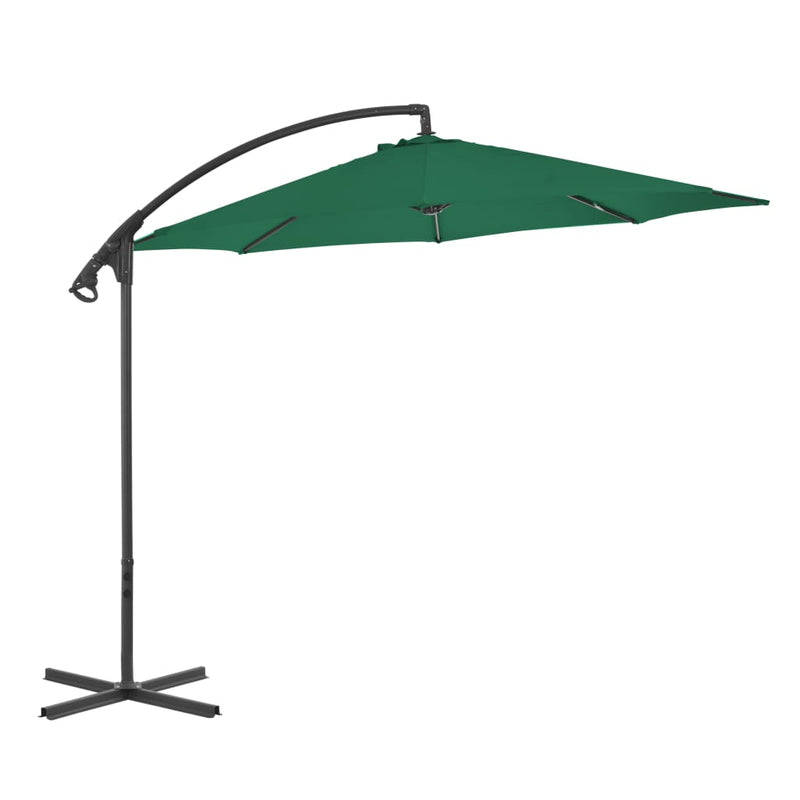 Load image into Gallery viewer, VidaXL Zweefparasol met stalen paal 300 cm groen
