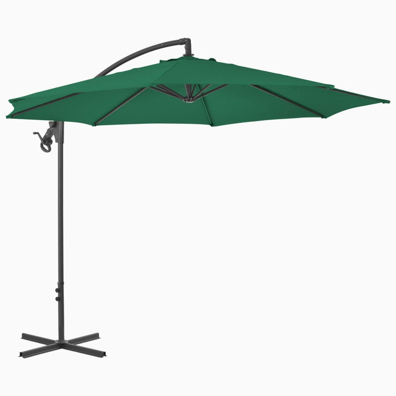 Load image into Gallery viewer, VidaXL Zweefparasol met stalen paal 300 cm groen

