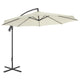 VidaXL Zweefparasol met stalen paal 300 cm zandkleurig