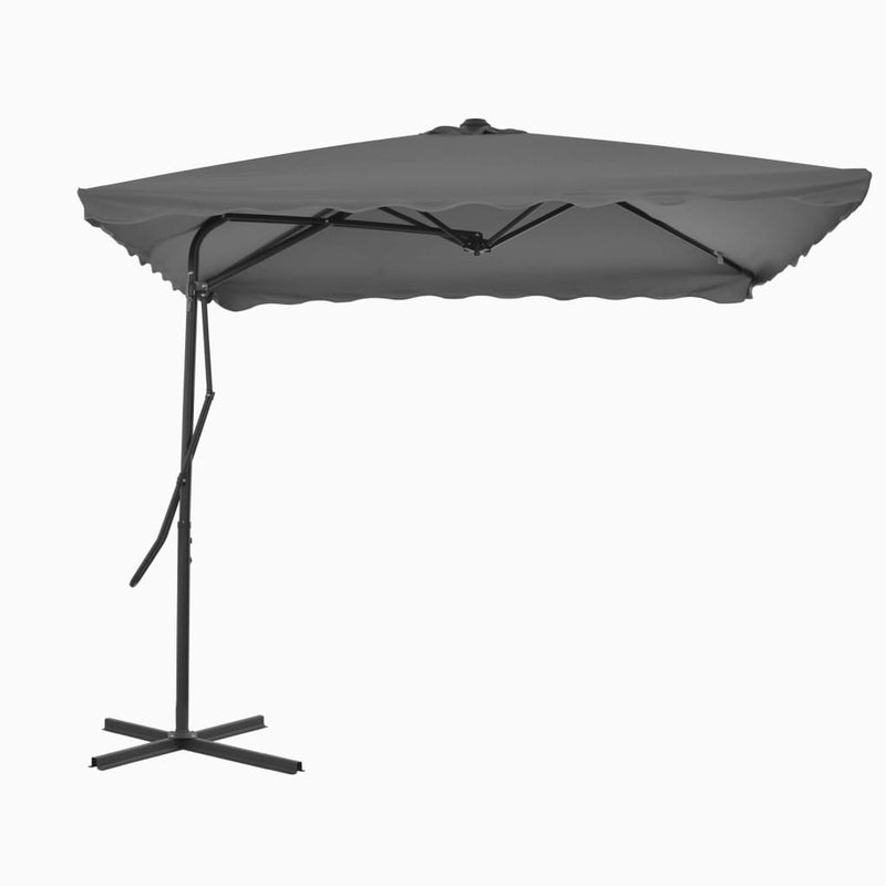 Load image into Gallery viewer, Vidaxl parasol met stalen paal 250x250 cm antraciet
