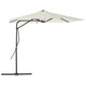Vidaxl parasol met stalen paal 300 cm zandkleurig
