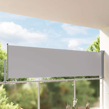 Vidaxl tuinscherm uittrekbaar 100x300 cm grijs