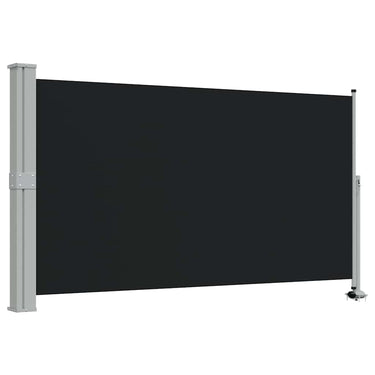 Vidaxl tuinscherm uittrekbaar 140x300 cm zwart