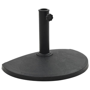 Vidaxl parasolvoet halfrond 9 kg polyresin zwart