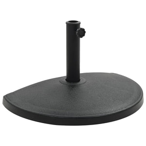Vidaxl parasolvoet halfrond 15 kg polyresin zwart
