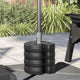 Vidaxl prieelgewichten 4 st 220x50 mm beton zwart