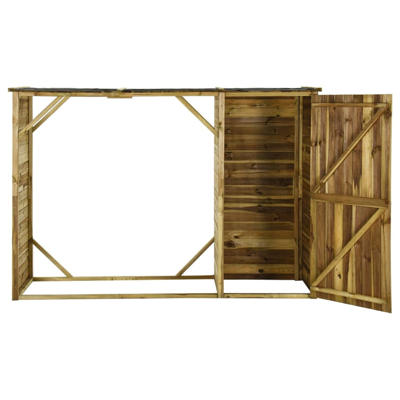 Load image into Gallery viewer, VidaXL Tuinschuur 253x80x170 cm grenenhout
