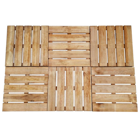VidaXL Terrastegels 6 st 50x50 cm hout bruin