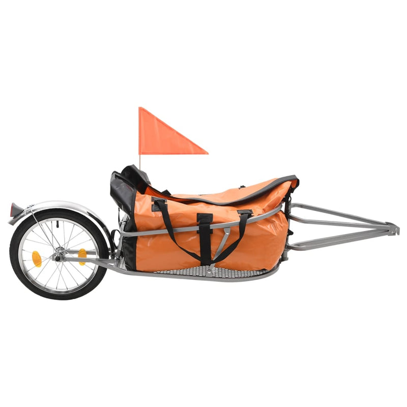 Load image into Gallery viewer, Vidaxl fietskar met tas oranje en zwart
