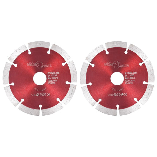 VidaXL Diamantzaagbladen 2 st 125 mm staal
