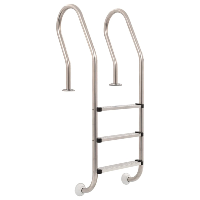 Load image into Gallery viewer, VidaXL Zwembadladder met 3 sporten 120 cm roestvrij staal 304

