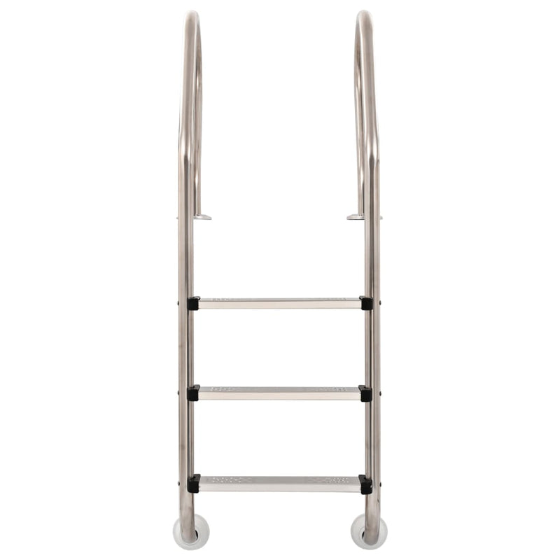 Load image into Gallery viewer, VidaXL Zwembadladder met 3 sporten 120 cm roestvrij staal 304
