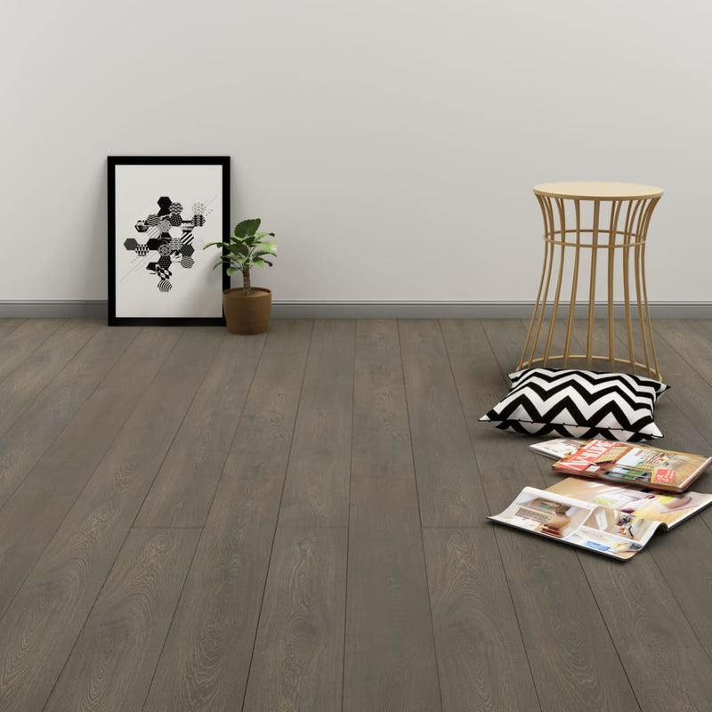 Load image into Gallery viewer, Vidaxl vloerplanken zelfklevend 4,46 m² 3 mm pvc grijs en bruin
