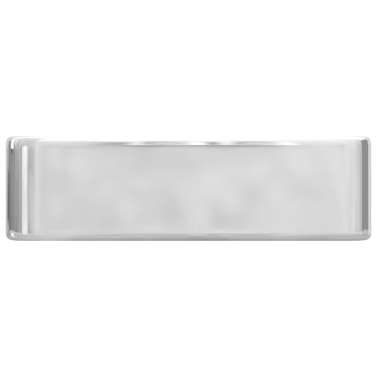 Vidaxl wastafel met kraangat 48x37x13,5 cm keramiek zilverkleurig
