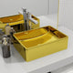 Vidaxl wastafel 41x30x12 cm keramiek goudkleurig