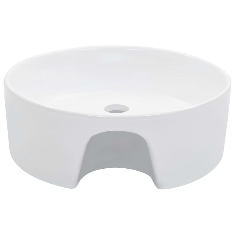 Load image into Gallery viewer, Vidaxl wastafel met overloop 36x13 cm keramiek wit
