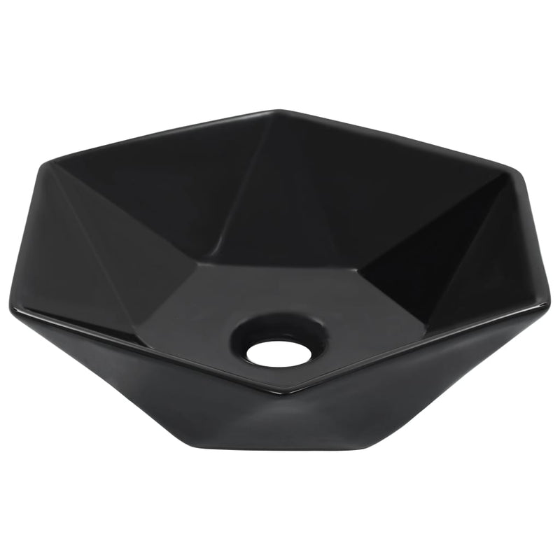Load image into Gallery viewer, Vidaxl wastafel 41x36,5x12 cm keramiek zwart
