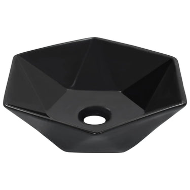 Vidaxl wastafel 41x36,5x12 cm keramiek zwart