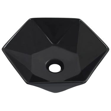 Vidaxl wastafel 41x36,5x12 cm keramiek zwart