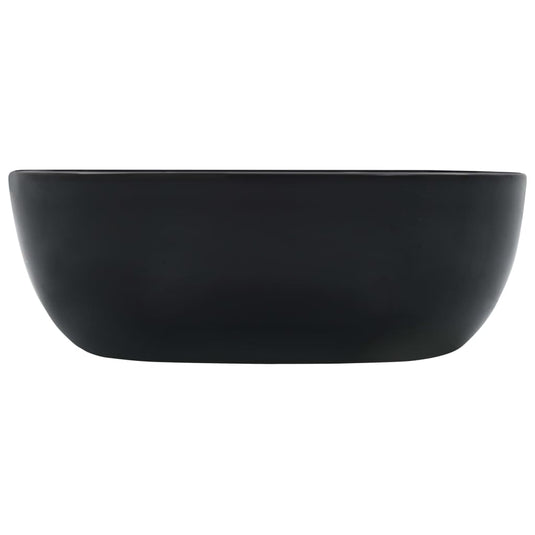 Vidaxl wastafel 42,5x42,5x14,5 cm keramiek zwart