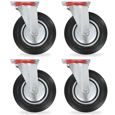 Vidaxl zwenkwielen 4 st 200 mm