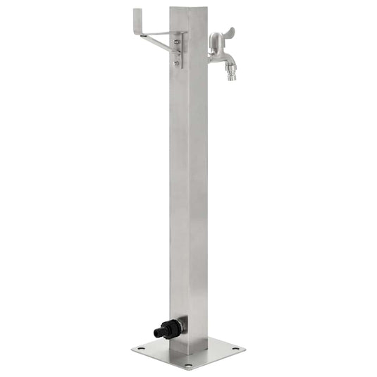 Vidaxl tuinwaterkolom vierkant 65 cm roestvrij staal