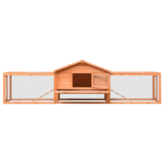 Vidaxl konijnenhok 310x70x87 cm massief grenen- en vurenhout