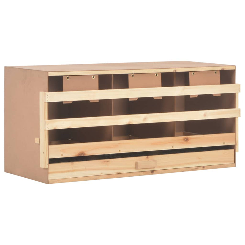 Load image into Gallery viewer, Vidaxl kippenlegkast 3 compartimenten 96x40x45 cm massief grenenhout
