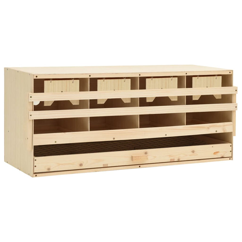 Load image into Gallery viewer, Vidaxl kippenlegkast 4 compartimenten 106x40x45 cm massief grenenhout
