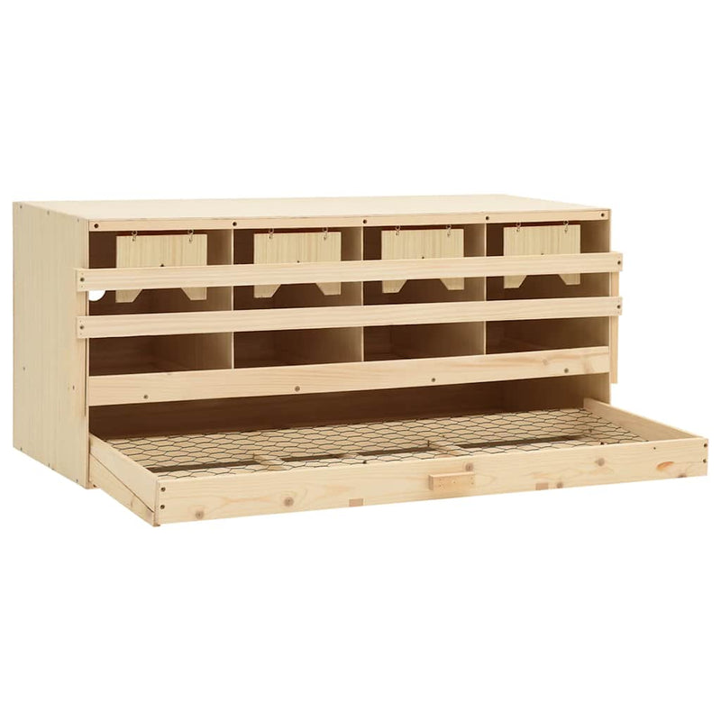 Load image into Gallery viewer, Vidaxl kippenlegkast 4 compartimenten 106x40x45 cm massief grenenhout
