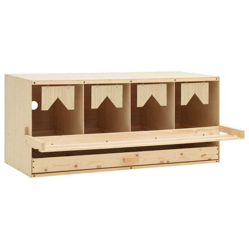 Load image into Gallery viewer, Vidaxl kippenlegkast 4 compartimenten 106x40x45 cm massief grenenhout
