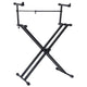 Vidaxl keyboardstandaard x-frame dubbel versterkt zwart