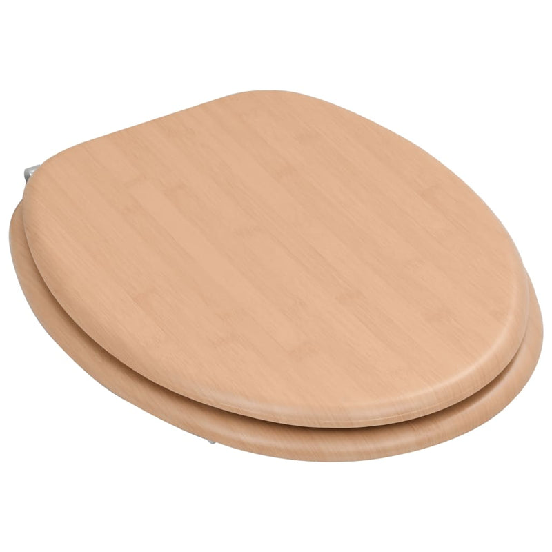 Load image into Gallery viewer, Vidaxl toiletbril met deksel bamboe mdf
