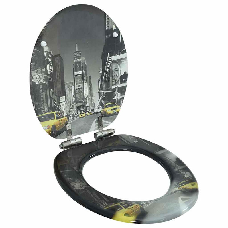 Load image into Gallery viewer, Vidaxl toiletbril met soft-close deksel new york mdf
