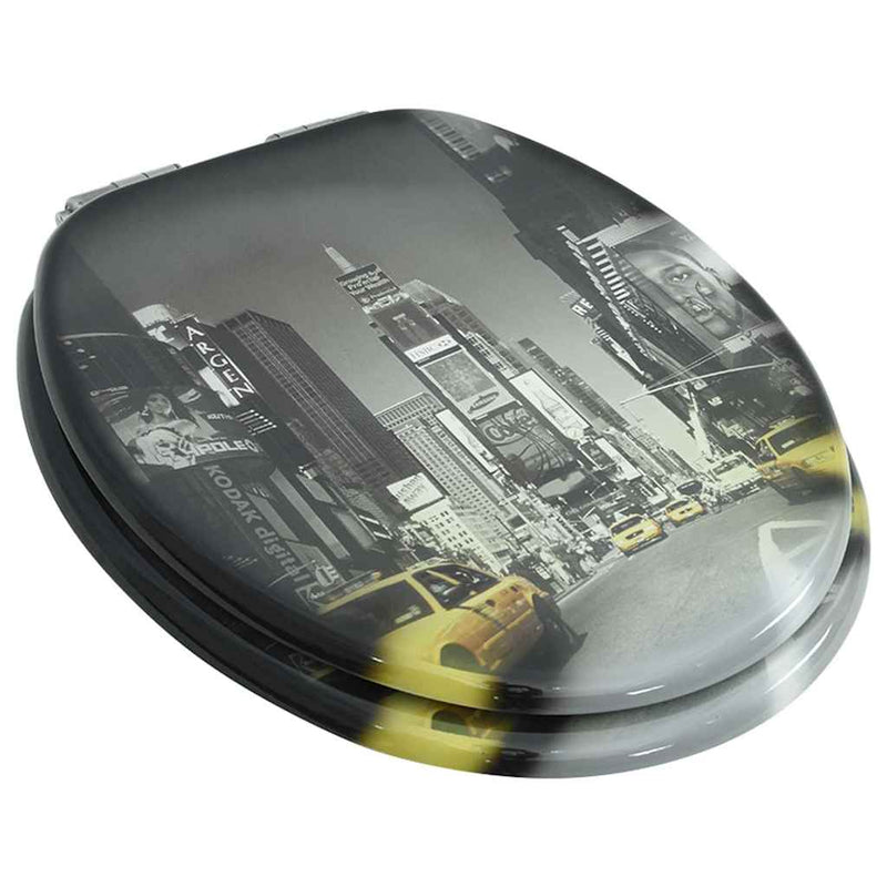 Load image into Gallery viewer, Vidaxl toiletbril met soft-close deksel new york mdf
