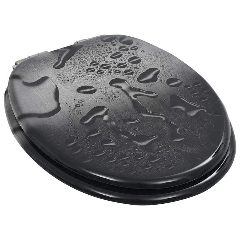 Load image into Gallery viewer, Vidaxl toiletbril met soft-close deksel waterdruppel mdf
