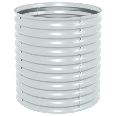 Vidaxl plantenbak verhoogd 80x80x81 cm gegalvaniseerd staal zilver