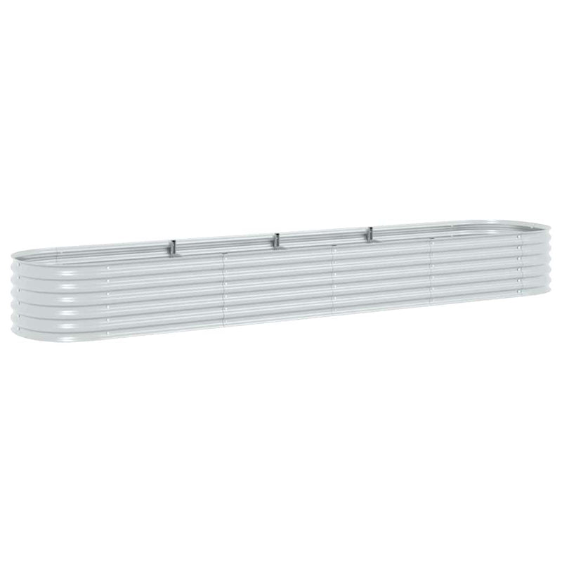 Load image into Gallery viewer, Vidaxl plantenbak verhoogd 400x80x44 cm gegalvaniseerd staal zilver
