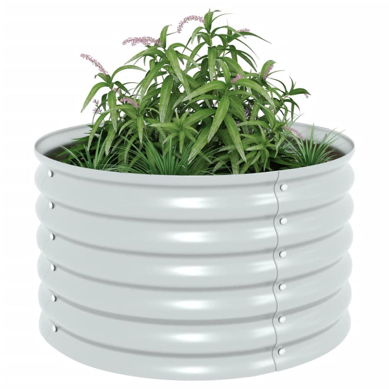 Load image into Gallery viewer, Vidaxl plantenbak verhoogd 80x80x44 cm gegalvaniseerd staal zilver
