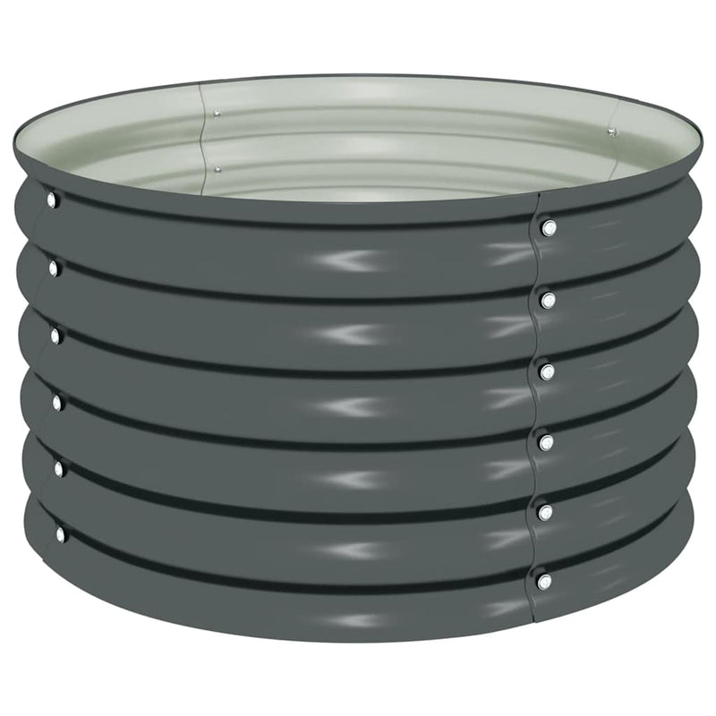 Load image into Gallery viewer, Vidaxl plantenbak verhoogd 80x80x44 cm gegalvaniseerd staal grijs
