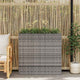 Vidaxl plantenbak verhoogd met 4 potten poly rattan wit