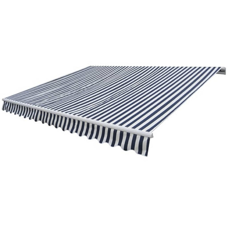 Load image into Gallery viewer, Vidaxl luifel handmatig uittrekbaar 300 cm blauw wit
