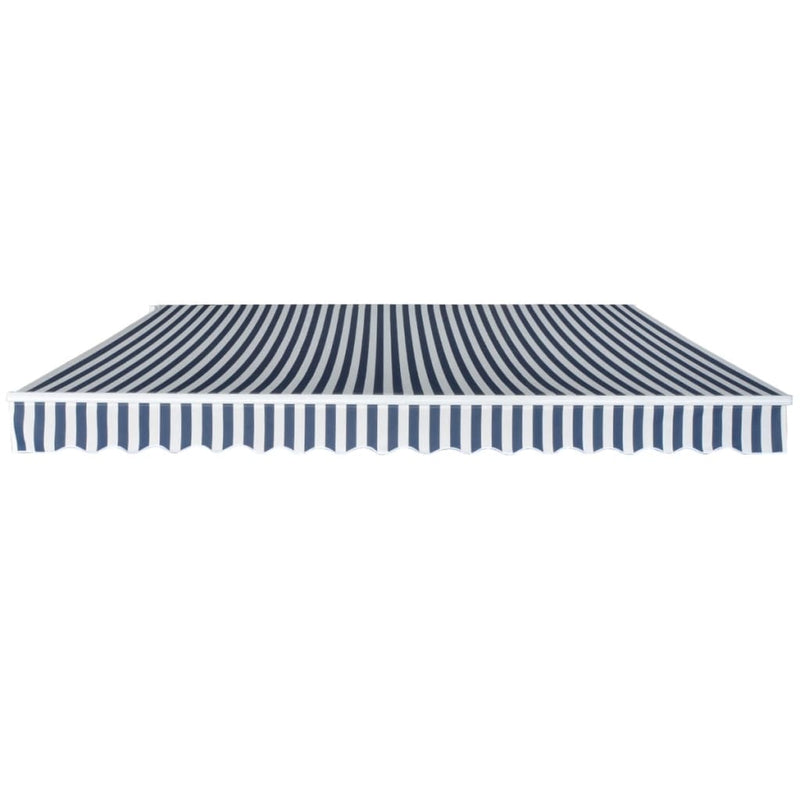 Load image into Gallery viewer, Vidaxl luifel handmatig uittrekbaar 400 cm blauw wit
