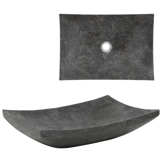 Vidaxl gootsteen 50x35x12 cm marmer zwart